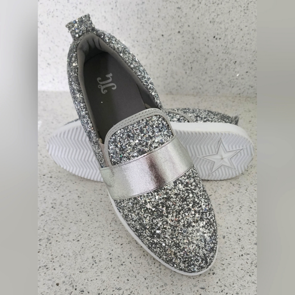 JC Casual Glitter Sparkle Sneakers